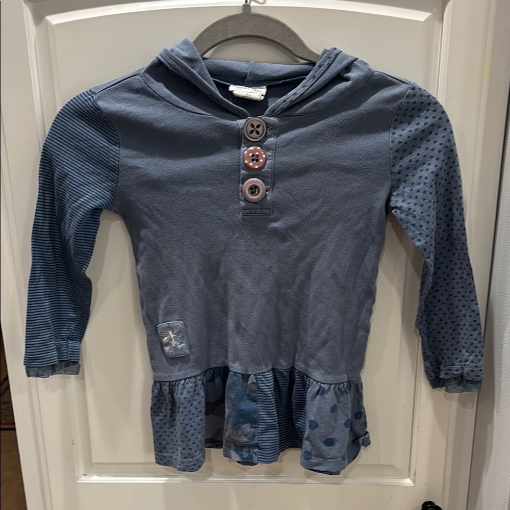 Blue Kids Hooded Top medium